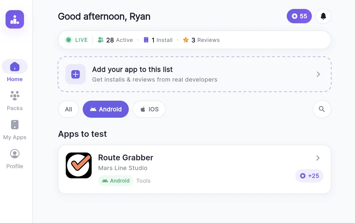 Real developers installing your Android app on OnTopRank